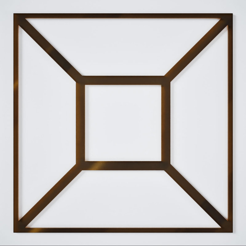 Panneaux muraux décoratifs en acrylique Marion, moyen, l 15 3/8 po x H 15 3/8 po x T 1/8 po, miroir bronze Marion, Bronze