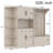 Multifunctional Left-Right Combination Hall Cabinet (Can Be Used Separately) With Storage And 4 Hooks, Storage Cabinet/ Hall Tree 2 In 1 For Living Room, Kitchen And Hallway-697850232