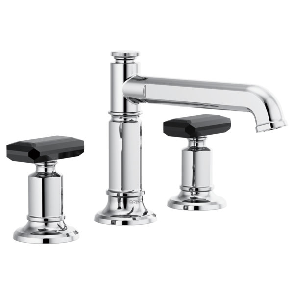 Invari™ Widespread Lavatory Faucet with Column Spout, Polished Chrome, Knob