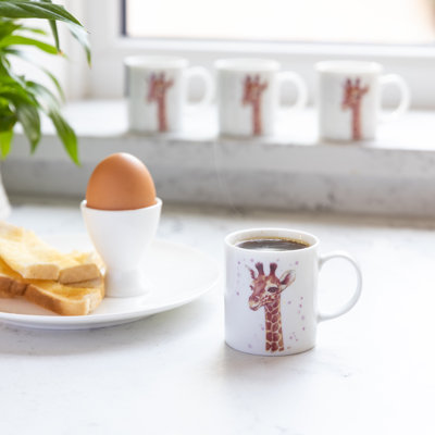 KitchenCraft 80ml Porcelain Giraffe Espresso Cups