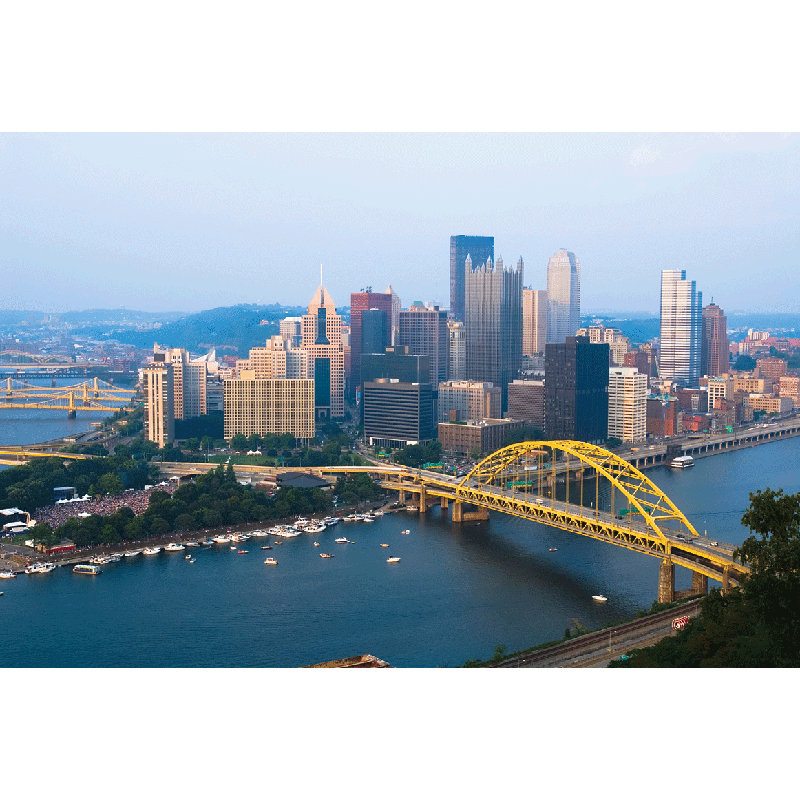 Scenic & Cityscapes Non-Wall Damaging Wall Decal, 16" H x 24" W x 0.1" D