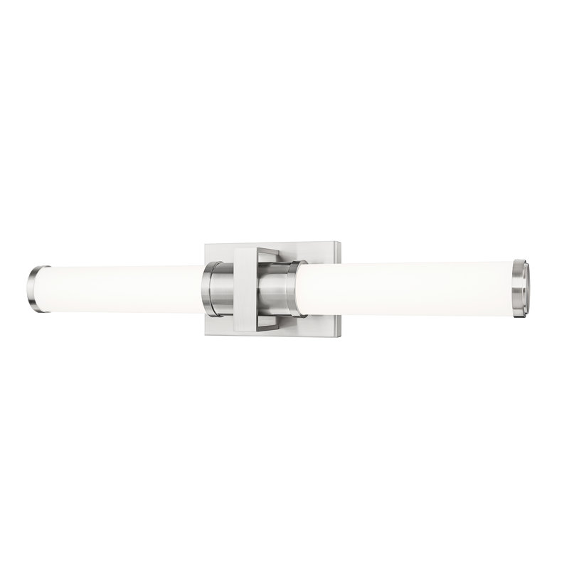 Meuble-lavabo 1 lumière 25,5 po Clarissa, Nickel brossé