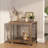Stylish Pet Crate Side Table With Multiple Access Options And Mobility Feature