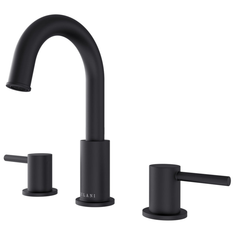 Lulani St. Lucia Widespread Bathroom Faucet with Drain Assembly, Matte Black
