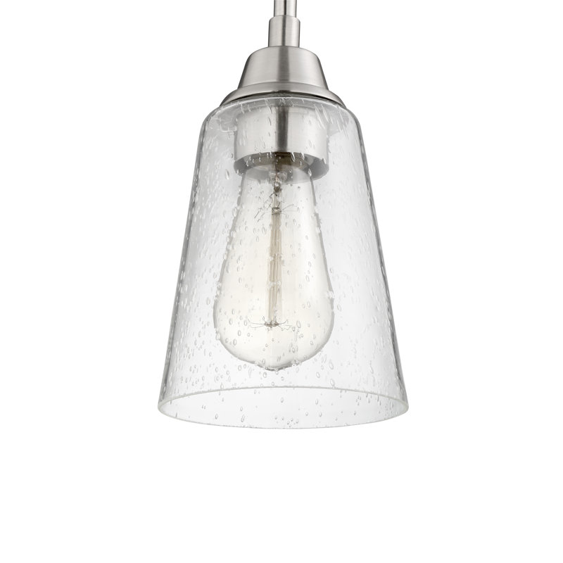 Grace 1 - Light Single Pendant, Brushed Polished Nickel