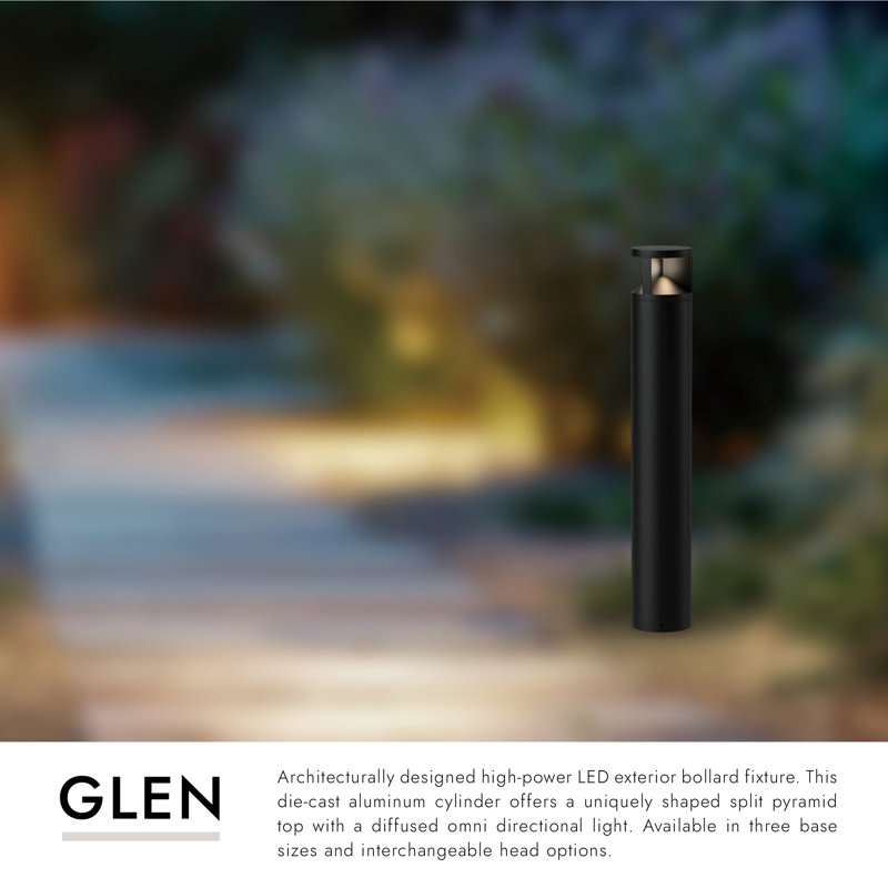 Glen LED Bollard Light, 36.63" H x 6.38" W x 6.38" D