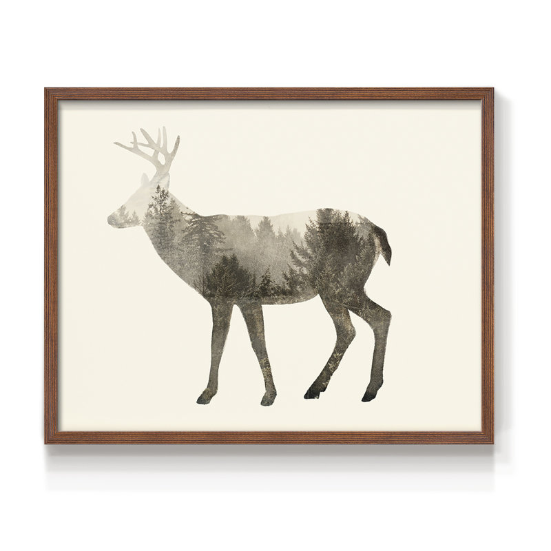The Wilderness IV -Framed Print - Restickable, H 22 po x l 28 po, Noyer