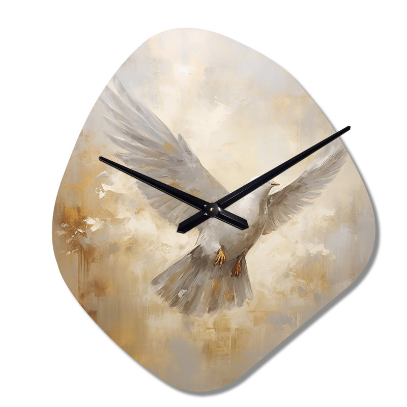 «Neroni Tranquil Dove Harmony» - horloge murale en forme de colombe, horloge murale, Petit