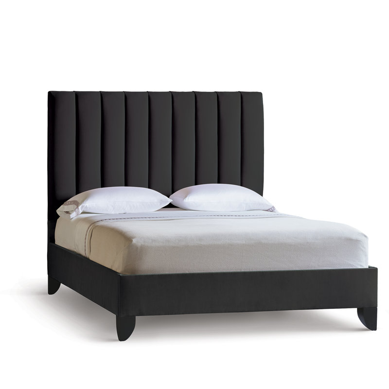 Tête de lit tapissier Kyler, Noir, Très grand