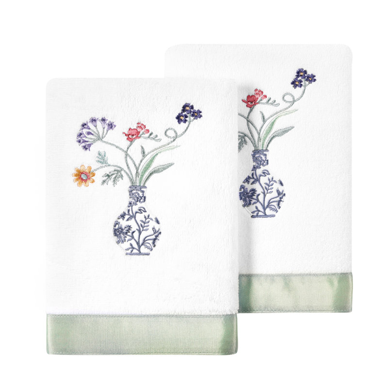Débarbouillette en coton turc, Blanc, Essuie-mains - paquet de 2