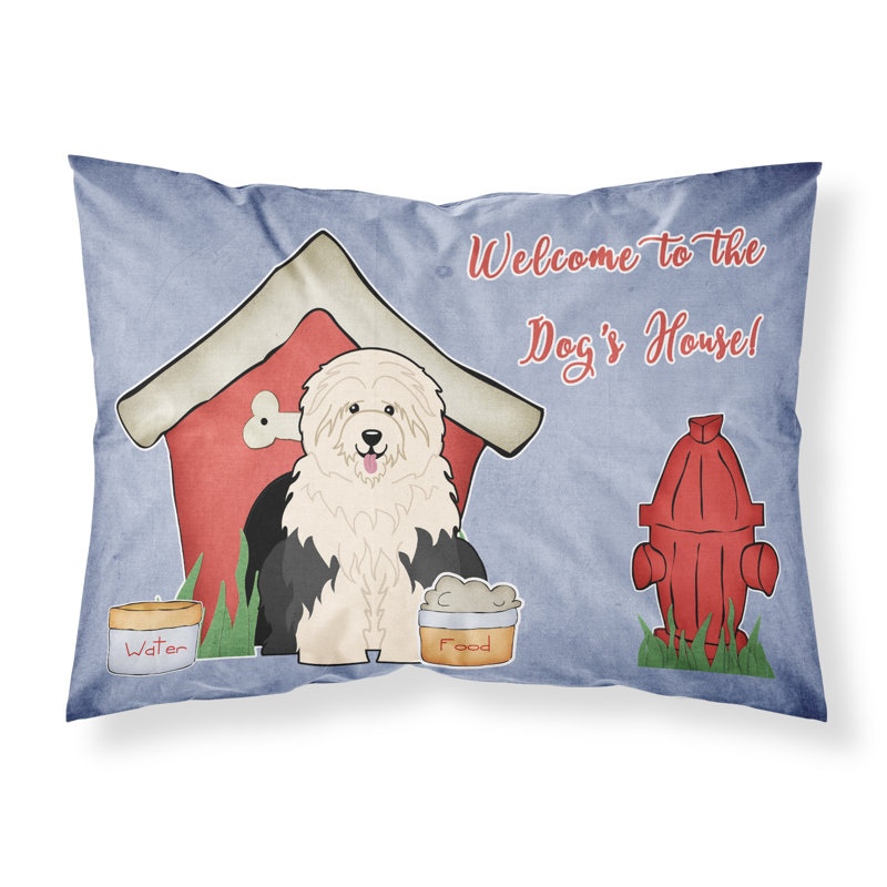 Taie d’oreiller chien house, Berger anglais