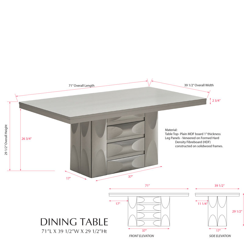 7 - Person Pedestal Dining Set