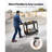 2-shelf Utility Cart 550 lbs Service Cart with Wheels-112588963
