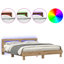 Vidaxl Wood Bed Frame with LED Durable-113970994-113970982