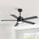 Beil 52/65 inch Large Modern Ceiling Fan with Light Kit and Remote Control, 3 LED Colors, 6 Speed Noiseless DC Motor, 5 Plywood Blades, for Indoor/Covered Outdoor Use
