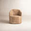 Fauteuil demi-tonneau pivotant en cuir Deryn-1586969515