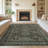 Large Washable Rug Non Slip Living Room Rug Vintage Floral Distressed Rugs Ultra-Thin Low Pile Non-Shedding Foldable Oriental Floor Carpet for Bedroom Dining Room Home Office Nursery Playroom-652199116-652199112