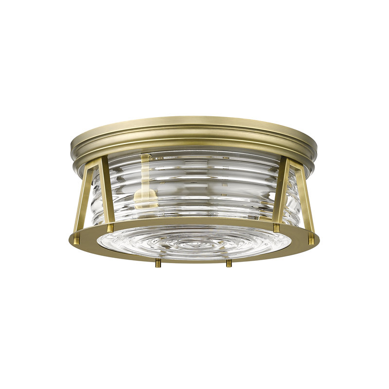 Plafonnier encastré 3 lumières 16 po Smithies, Laiton frotté