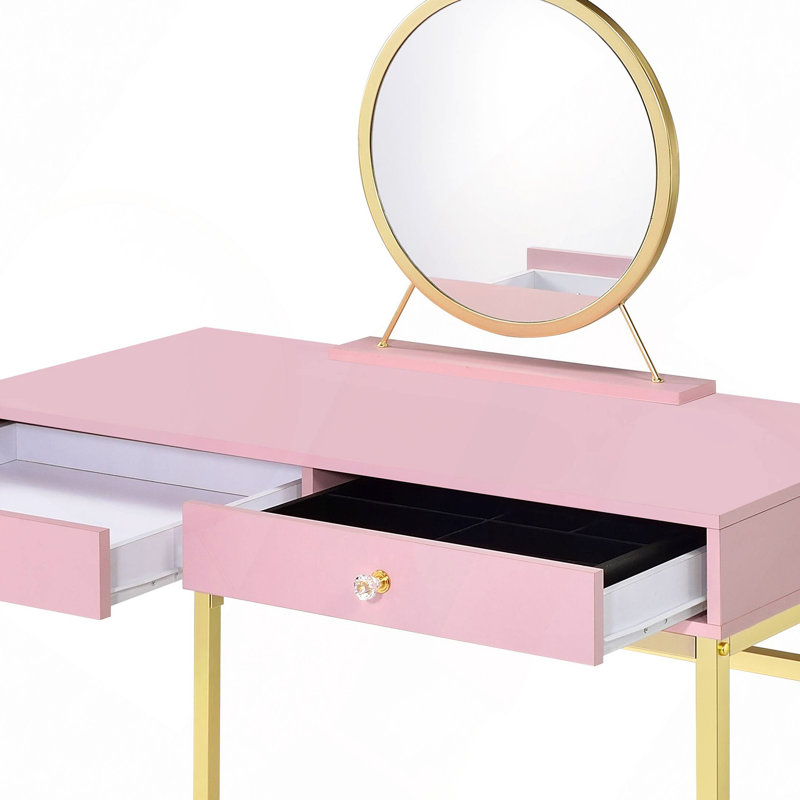 Vanity Desk W/Mirror & Jewellery Tray