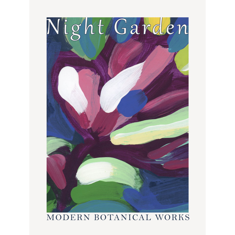 Night Garden Exhibition Posters IV by June Erica Vess - Wrapped Canvas Print, 46 cm H x 30 cm W