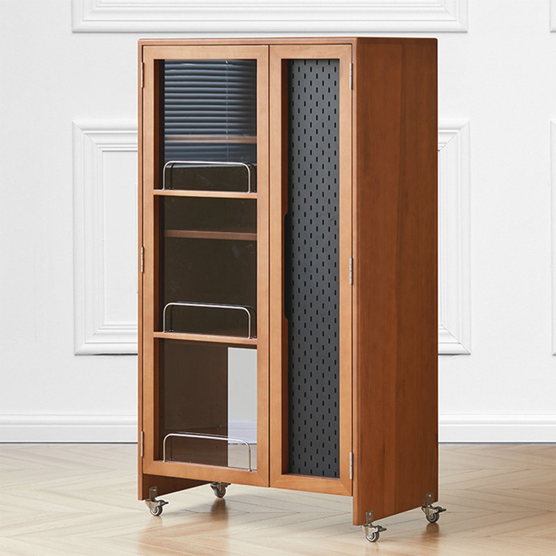Vitrine 29,92 "en bois massif brun standard