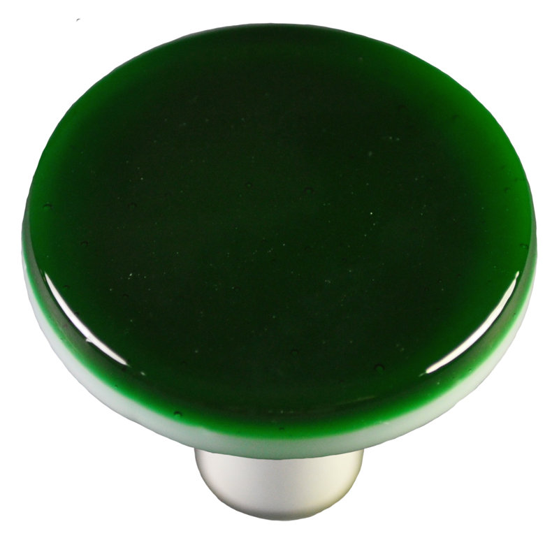 Poignée champignon de 1,5 po de diamètre Solids, Aluminium, Vert trèfle