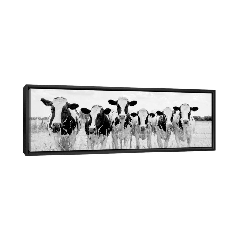 Print, H 16 po x l 48 po x 1,5 po, Toile avec cadre noir