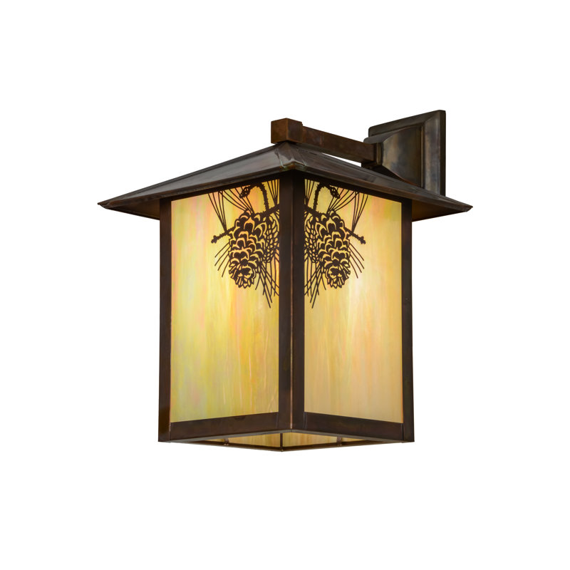 Seneca Winter Pine 1 - Light Outdoor Wall Lantern, 16" H x 12" W x 15" D