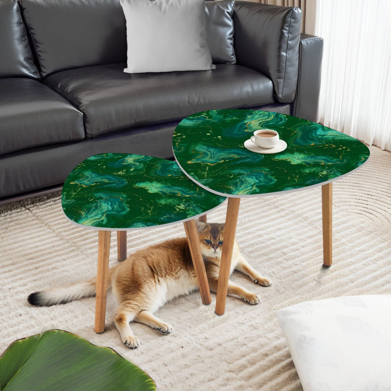 Ensemble de 2 tables basses gigognes Triangle