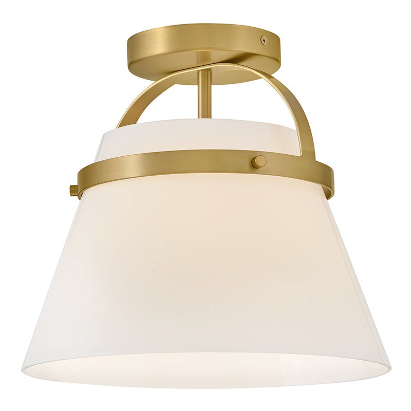 Merian Medium Semi-Flush Mount Modern Ceiling Light, Bronze