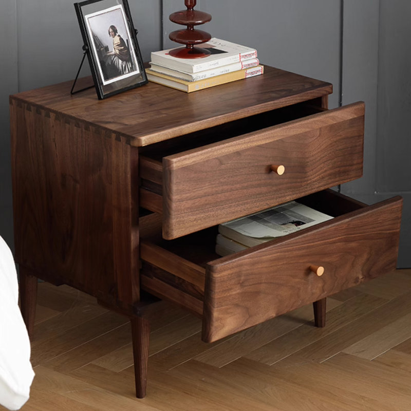 Double Drawer Bedside Cabinet Organizer