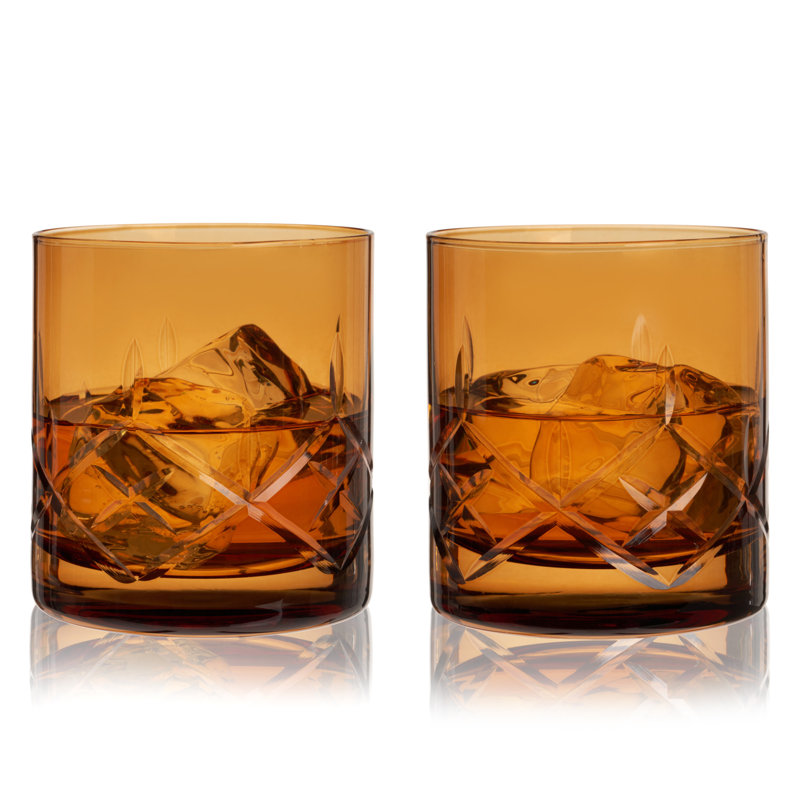 Verres à cristal en cristal taillé Admiral, Amber