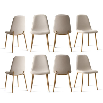 Upholstered Fabric Full Back Side Chair