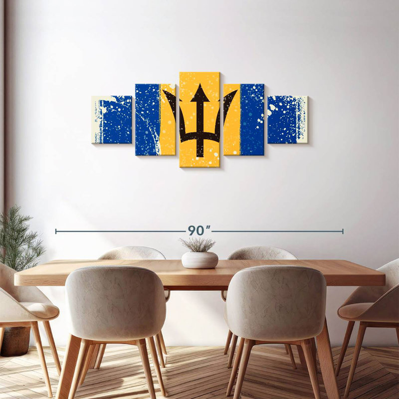 Splattered Barbados Flag