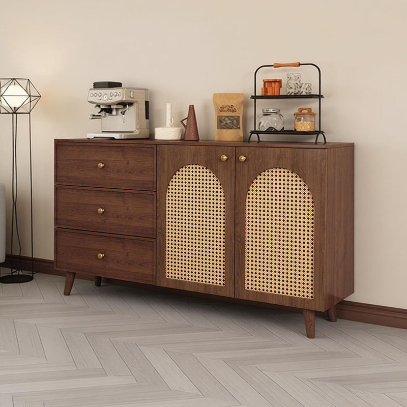 Buffet de rangement rétro minimaliste, H 31,49 po x l 62,99 po x P 15,74 po