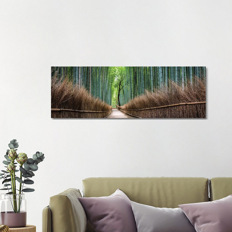 Arashiyama Bamboo Forest by Jan Becke - Wrapped Canvas Panoramic Gallery-Wrapped Canvas Giclée, 121.92 cm H x 40.64 cm W