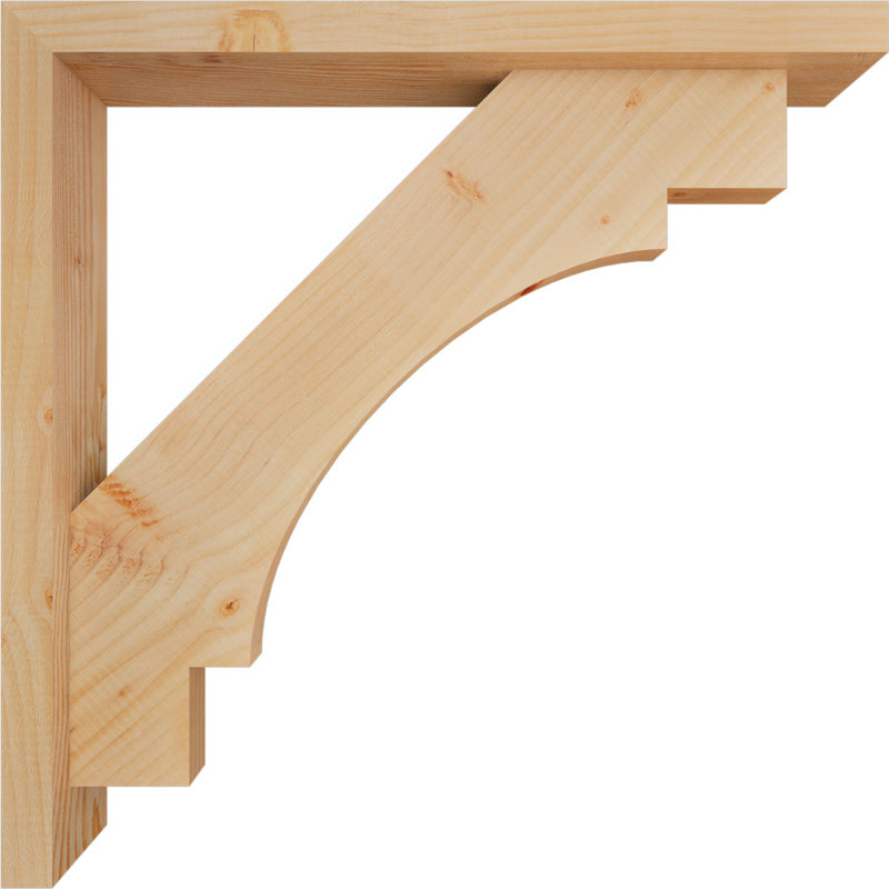 Support Merced Block avec support décalé, 26 x 26, Sapin Douglas de l 3 1/2 (lisse)
