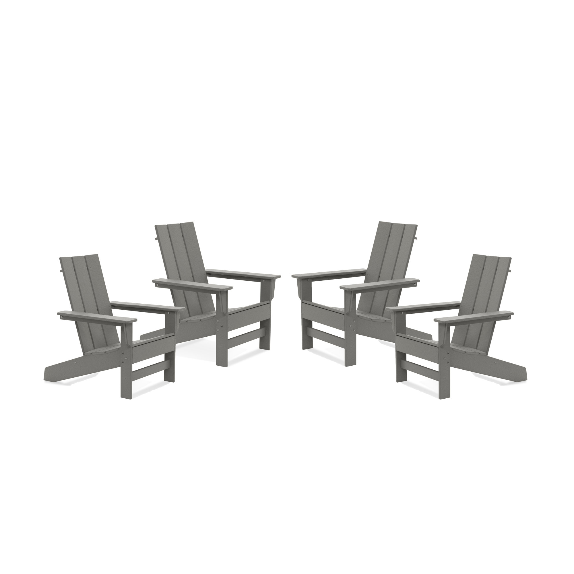 Ratcliff Outdoor Adirondack Set, LIght Gray