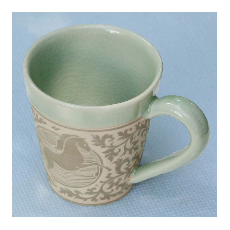 Tasse à café cheval du zodiaque thaïlandais