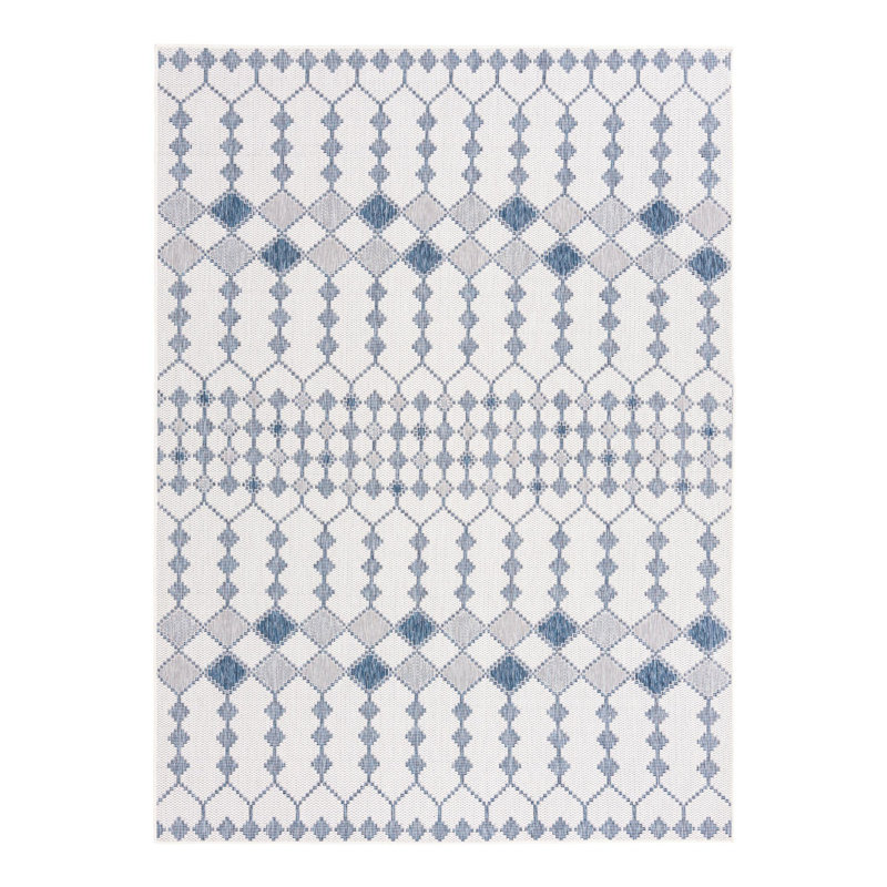 Tapis extérieur ivoire Traliccio, Rectangle 7 pi 10 po x 11 pi