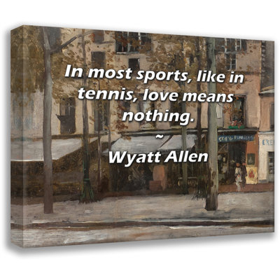 World Menagerie Gallery Wrapped Canvas By Wyatt Allen: "In most sports, like in tennis, love means noth