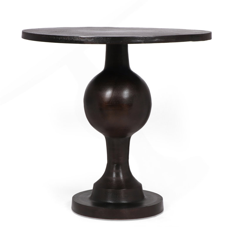 Aluminum Circular Dining Table, Bronze