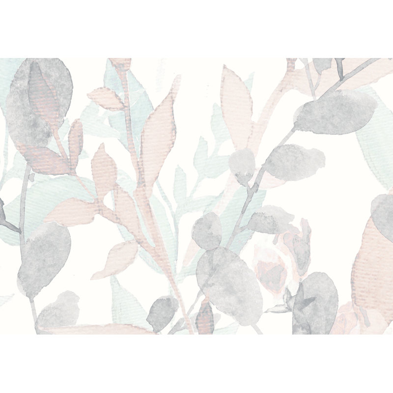 Light Botanicals - Painting Print, 61 cm H x 91 cm W, Black Floater Framed