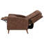 Fauteuil inclinable brun capitonné