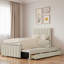 Lit plateforme simple tapissier avec lit gigogne et 3 tiroirs-462412693