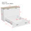 Grand lit escamotable avec rangement et station de charge Armoire murale de style ferme avec panneau pliable pour chambre d'amis, salon, bureau, blanc-1767365629-1772068635