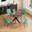 Ensemble de table de salle à manger 36 po avec chaises en velours-1810328227-1810328238-1795274775