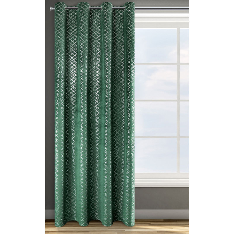 Design 91 Eyelet Blackout Curtain, Green