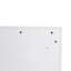 Armoire de rangement autoportante 24 po, 2 portes à fermeture douce, blanc brillant