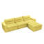 Élégant canapé modulaire jaune, combiné paresseux, rehausse le style intérieur en forme de L ergonomique et confortable, parfait pour la détente-1904139599